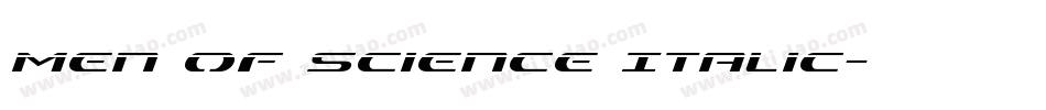 Men of Science Italic字体转换